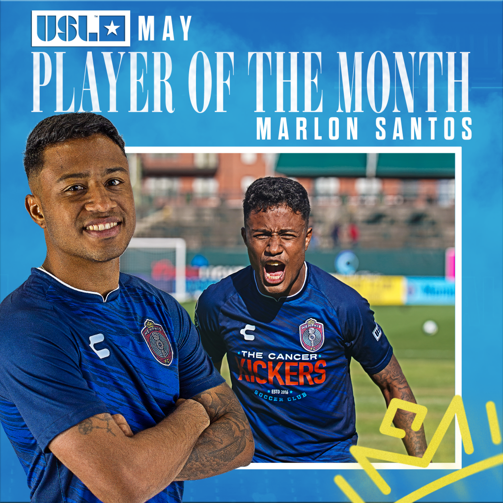 Marlon Santos from Memphis 901 FC named Player of the Month